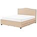 Letto Con Contenitore In Tessuto Beige 180x200cm Montpellier - Foto miniatura 19