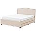 Letto Con Contenitore In Tessuto Beige 180x200cm Montpellier - Foto miniatura 11