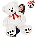 Peluche Orso Gigante Xxl Alto 150cm Pupazzo Bambini Orsacchiotto Morbido Bianco - Foto miniatura 1