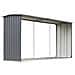 Capannone da Giardino in Acciaio Zincato 330x92x153cm Grigio - Foto miniatura 2