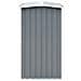 Capannone da Giardino in Acciaio Zincato 330x92x153cm Grigio - Foto miniatura 4