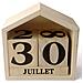 Calendario Perpetuo Casa Di Legno - 7,3 X 8 X 3,4 Cm - Foto miniatura 2