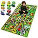 Tappeto Playmat Con 12 Auto Pullback Vehicle Set For Kids Age 3 Jumbo Play Room Tappeto City Pretend Play - Foto miniatura 1