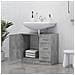 Mobile Sottolavabo Grigio Cemento 63x30x54 cm Legno Multistrato - Foto miniatura 2