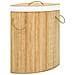 Cesto Portabiancheria Angolare in Bambù 60 L - Foto miniatura 1