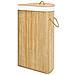 Cesto Portabiancheria Angolare in Bambù 60 L - Foto miniatura 4