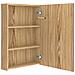Armadietto Bagno con Specchio e LED Rovere 50x13x70 cm - Foto miniatura 2