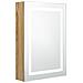 Armadietto Bagno con Specchio e LED Rovere 50x13x70 cm - Foto miniatura 1