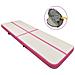 Tappetino Ginnastica Gonfiabile con Pompa 300x100x15cm PVC Rosa - Foto miniatura 1