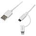 CU0118 cavo di interfaccia e adattatore USB A Apple Lightning / Micro-USB B Bianco - Foto miniatura 1