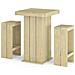 Set Bistrò Da Giardino 3 Pz In Legno Di Pino Impregnato - Foto miniatura 1
