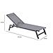 Set Di 2 Sdraio Grigio Scuro Prato - Foto miniatura 4