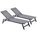 Set Di 2 Sdraio Grigio Scuro Prato - Foto miniatura 1