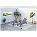 Set Di 2 Sdraio Grigio Scuro Prato - Foto miniatura 7