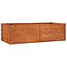 Letto Rialzato da Giardino Ruggine 160x80x45 cm Acciaio Corten - Foto miniatura 2