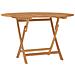 Tavolo da Giardino Pieghevole diametro110x75 cm Legno Massello di Teak - Foto miniatura 1