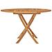 Tavolo da Giardino Pieghevole diametro110x75 cm Legno Massello di Teak - Foto miniatura 7