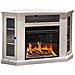 Camino Elettrico Caminetto Da Terra Ad Angolo In Legno Bianco L126 X P78 X H83 - Foto miniatura 5