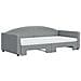 Divano Letto Estraibile Materassi Grigio Chiaro 100x200 Tessuto - Foto miniatura 8
