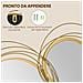 Decorazione Murale 3d In Metallo, Wall Art A Cerchi Con Specchi 107x56cm, Oro - Foto miniatura 5