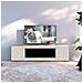 Mobile Arosio 180 Grigio Mobile Camino Grigio Scuro Con Cassetti Raffinato Ed Elegante Mobile Per Camino Laccato E Piano Del Mobile In Legno Di Rovere Per Tutti Gli Ambienti Interni - Foto miniatura 1