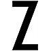 Busta 10 Lettere Adesive ''z'' Per Targa Ripetitrice - Foto miniatura 1