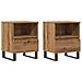 Comodini 2pz Rovere Artigianale 40x35x50 cm Legno Multistrato - Foto miniatura 1