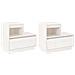 Lusso Casadino -  Comodini Bianchi 2 Pz 60x34x51 Cm In Legno Massello Di Pino - Foto miniatura 1