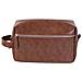 Borsa Da Toilette Da Uomo, Borsa Da Viaggio In Pelle Pu Con Manico Darkbrown - Foto miniatura 1