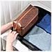 Borsa Da Toilette Da Uomo, Borsa Da Viaggio In Pelle Pu Con Manico Darkbrown - Foto miniatura 6