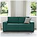 Divano a 2 Posti Verde Scuro 140 cm in Tessuto - Foto miniatura 3