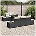 Set di Divani da Giardino 6 Pezzi con Cuscini Nero Polyrattan - Foto miniatura 3