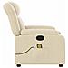Poltrona Massaggiante Reclinabile Crema in Tessuto - Foto miniatura 9