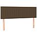 Giroletto a Molle con Materasso Marrone Scuro 140x200cm Tessuto - Foto miniatura 6