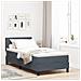 letto a box spring  con materasso grigio scuro in velluto singolo - Foto miniatura 2