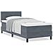 letto a box spring  con materasso grigio scuro in velluto singolo - Foto miniatura 4