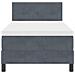 letto a box spring  con materasso grigio scuro in velluto singolo - Foto miniatura 8