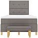 Letto Box Spring  con Materasso e Panchina Tortora 120x200 cm in Tessuto - Foto miniatura 9