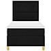 Letto con Box Spring e Materasso Nero 80x200 cm in Stoffa - Foto miniatura 8