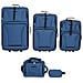 Set Valigie da Viaggio 5 pz Blu in Tessuto - Foto miniatura 2