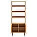 Libreria In Legno Con 4 Ripiani E 2 Ante Stinna - Foto miniatura 4