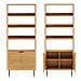 Libreria In Legno Con 4 Ripiani E 2 Ante Stinna - Foto miniatura 9