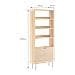 Libreria In Legno Con 4 Ripiani E 2 Ante Stinna - Foto miniatura 8