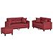 Set di Divani 3 pz con Cuscini Rosso Vino in Similpelle - Foto miniatura 1