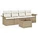 Set Divano da Giardino 5 pcs Beige e Crema 55 x 55 x 37 cm - Foto miniatura 1