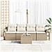 Set Divano da Giardino 5 pcs Beige e Crema 55 x 55 x 37 cm - Foto miniatura 3