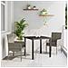 Set da Pranzo per Giardino con cuscino 3 pcs Grigio Poly Rattan - Foto miniatura 2