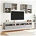 Mobile TV a Parete con Luci LED Grigio Sonoma 100x30x40 cm - Foto miniatura 6