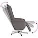 Poltrona Reclinabile Massaggiante Poggiapiedi Grigia Similpelle - Foto miniatura 6