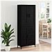 Credenza con cassetto 2 pcs Rovere Nero Legno multistrato - Foto miniatura 4